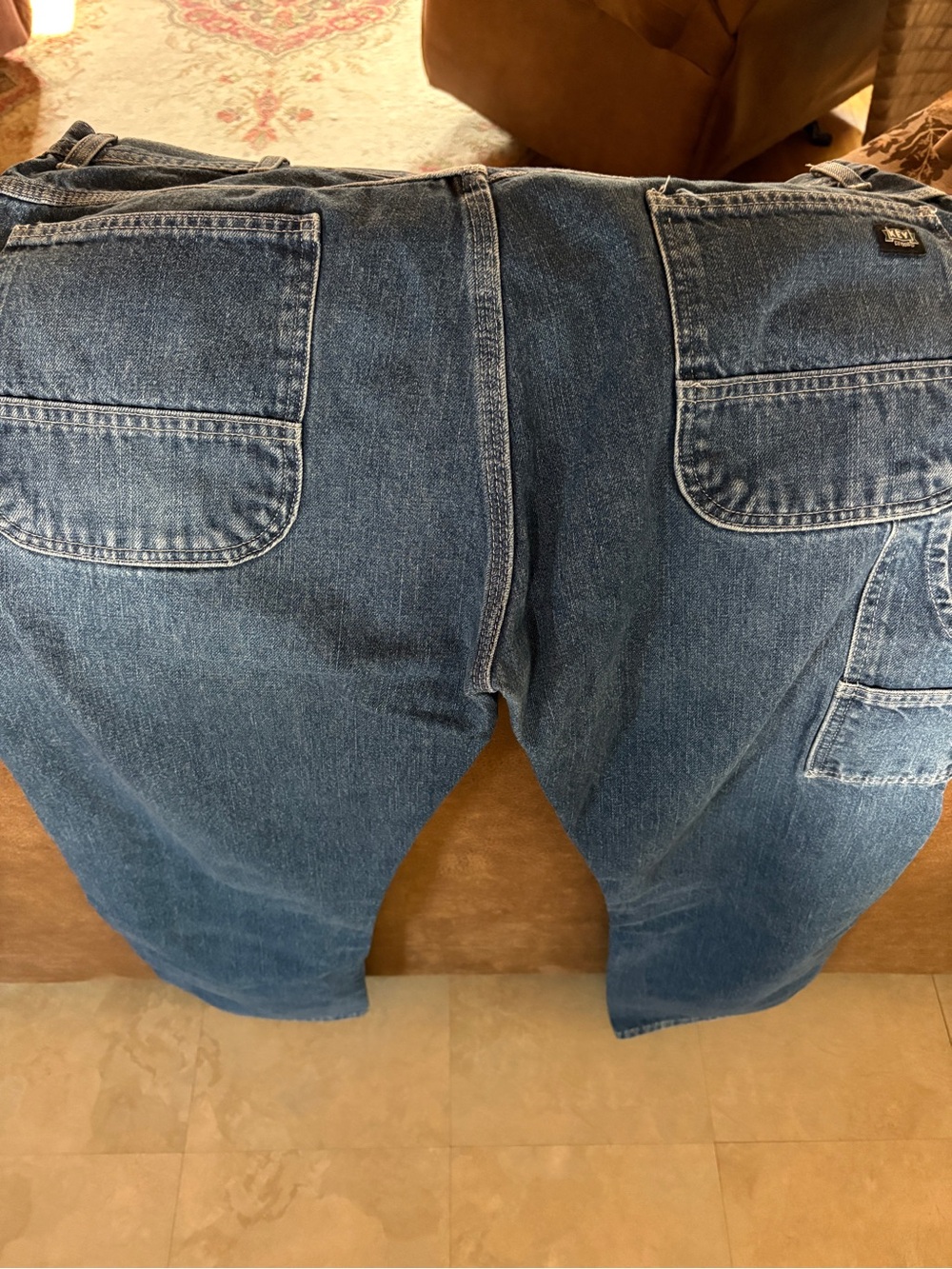 Classic Men's Blue Denim Jeans - Casual Workwear